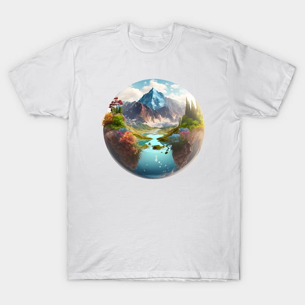 Sparkling Earth Seen from Space T-Shirt by Teeium